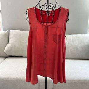 Sleeveless blouse, button up